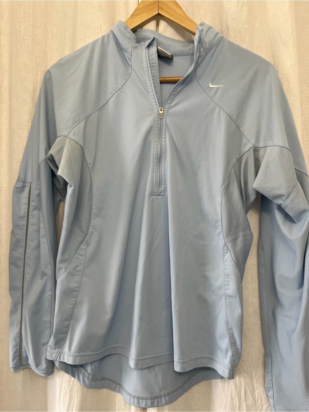 Nike Light Blue Quarter-Zip Performance Jacket
